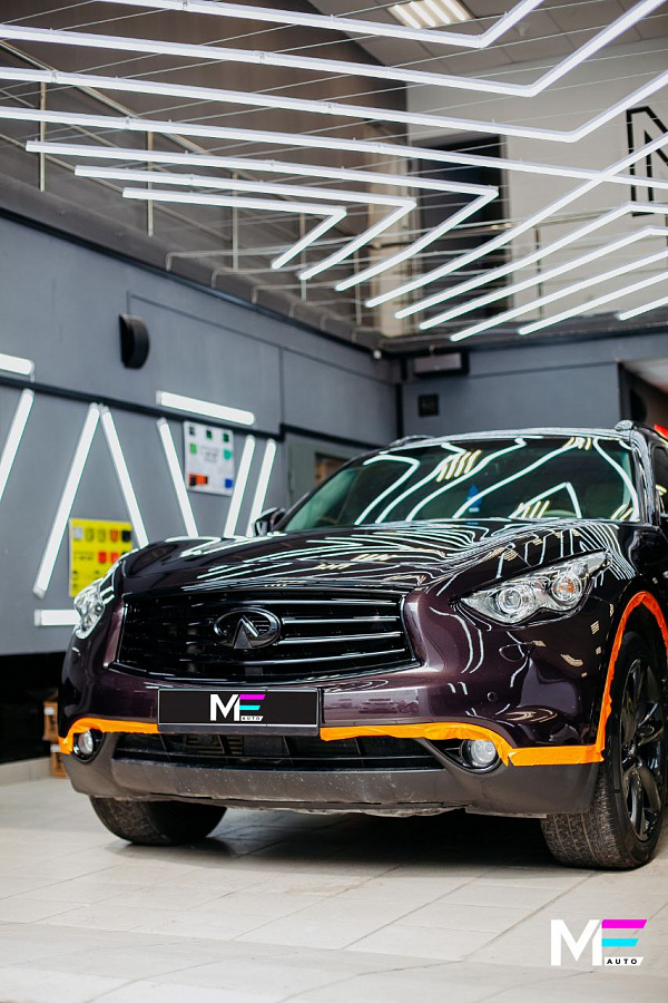 Комплексное обновление Infiniti QX70 с антихромом и полировкой