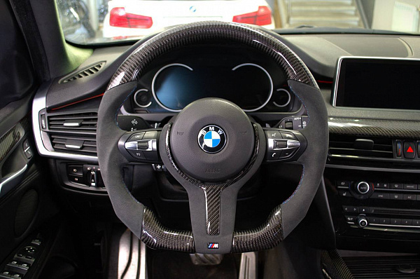 Анатомический руль с подогревом, карбоном и Алькантарой для BMW 3 F30