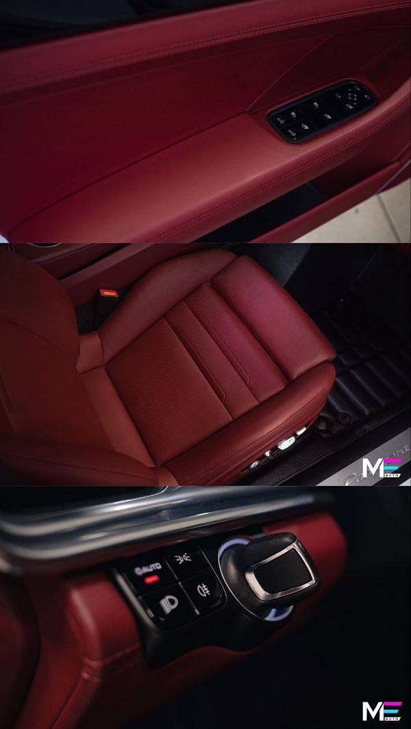 Восстановление кожаного салона и комплексная химчистка Porsche Panamera G2