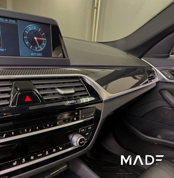 Аквапринт салона BMW 5 G30 под карбон