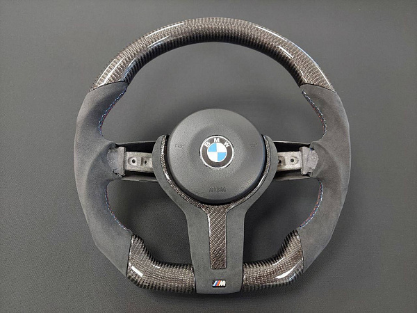 Анатомический руль с подогревом, карбоном и Алькантарой для BMW 3 F30