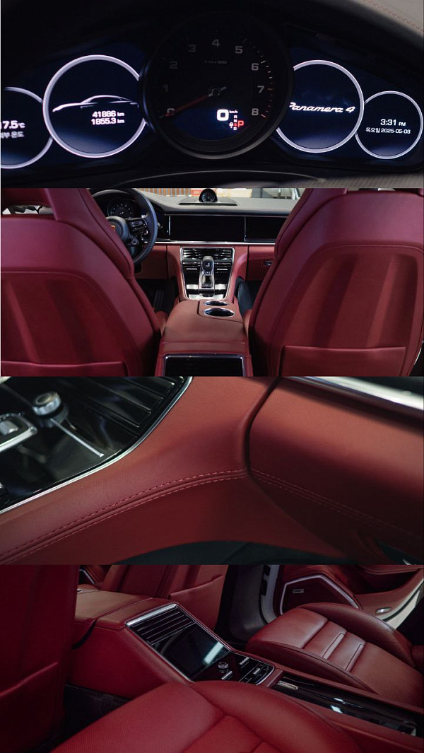 Восстановление кожаного салона и комплексная химчистка Porsche Panamera G2