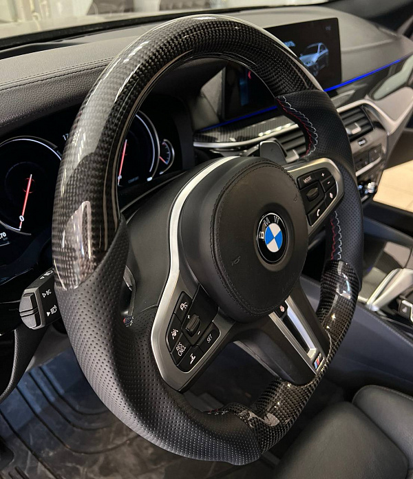 Аквапринт под карбон и доработка руля BMW 5 G30