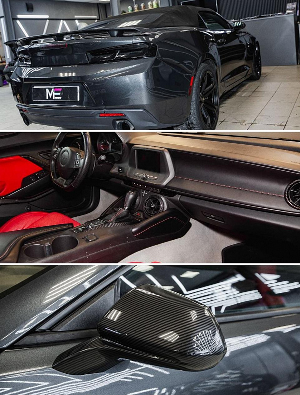 Аквапринт под классический карбон для Chevrolet Camaro