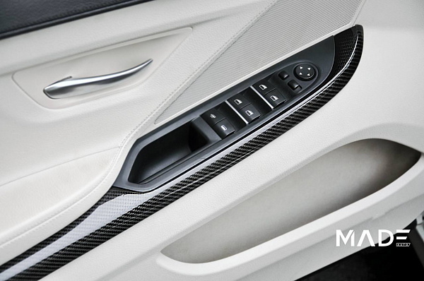 Аквапринт под карбон деталей интерьера BMW 6 F12