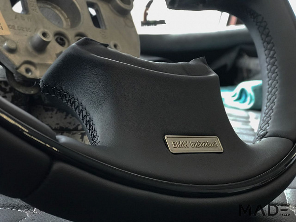Перешив руля в натуральную кожу для BMW 7 E65