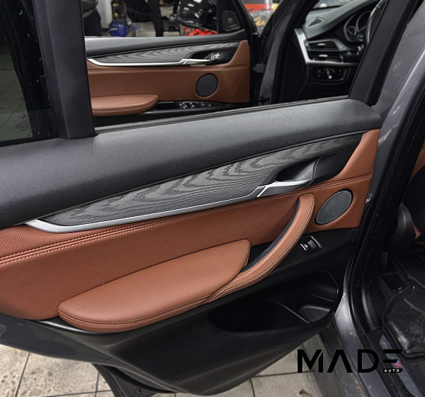 Аквапринт под брашированное серое дерево для BMW X5 F15