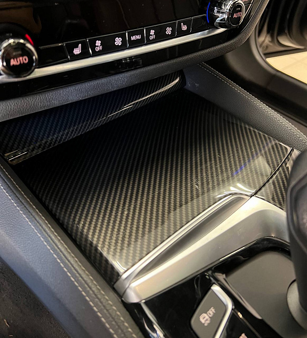 Аквапринт под карбон и доработка руля BMW 5 G30