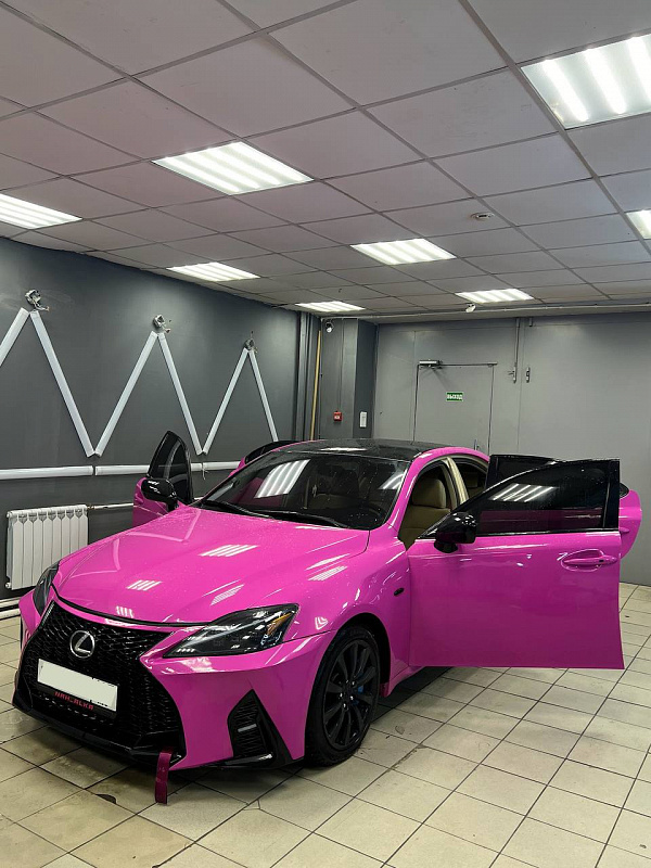 Кованый карбон с розовой поталью для Lexus IS