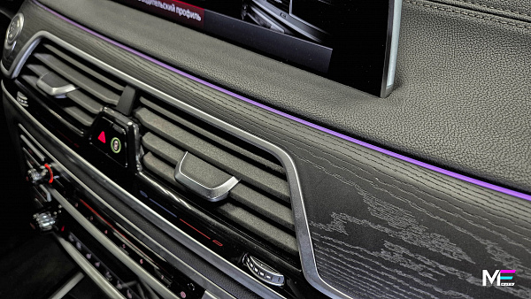 Чёрное матовое дерево с открытой порой для BMW 7