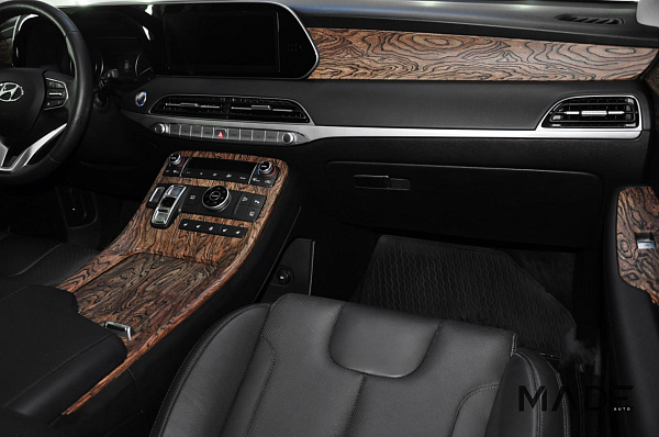 Аквапринт коричневое брашированное дерево для Hyundai Palisade