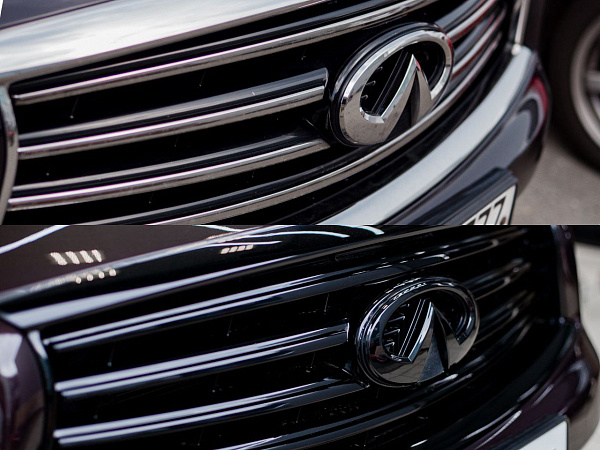 Комплексное обновление Infiniti QX70 с антихромом и полировкой