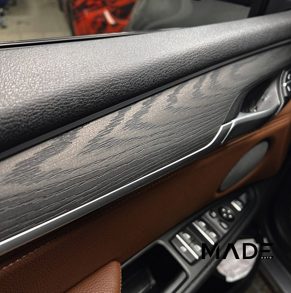 Аквапринт под брашированное серое дерево для BMW X5 F15