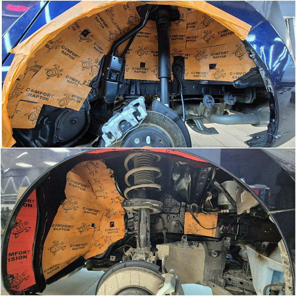 Шумоизоляция колесных арок Mazda 3