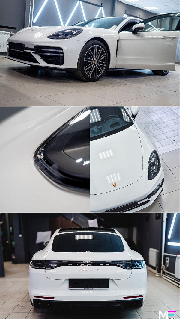 Восстановление кожаного салона и комплексная химчистка Porsche Panamera G2