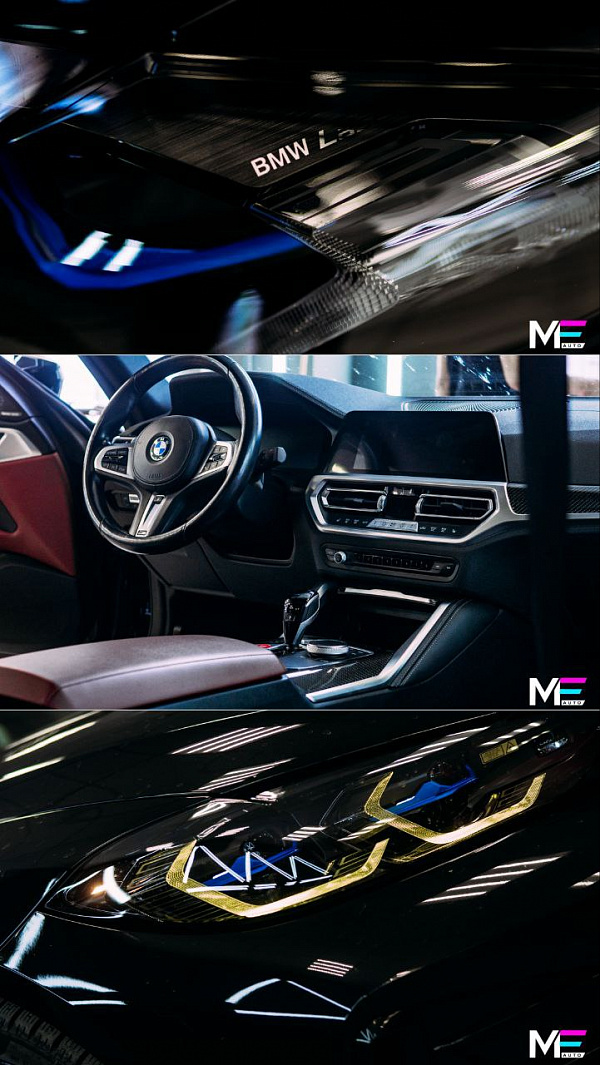 Комплексный тюнинг BMW M440 G26 с карбоновым декором и шумоизоляцией