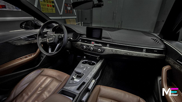 Аквапечать под гладкое серое дерево для Audi A4