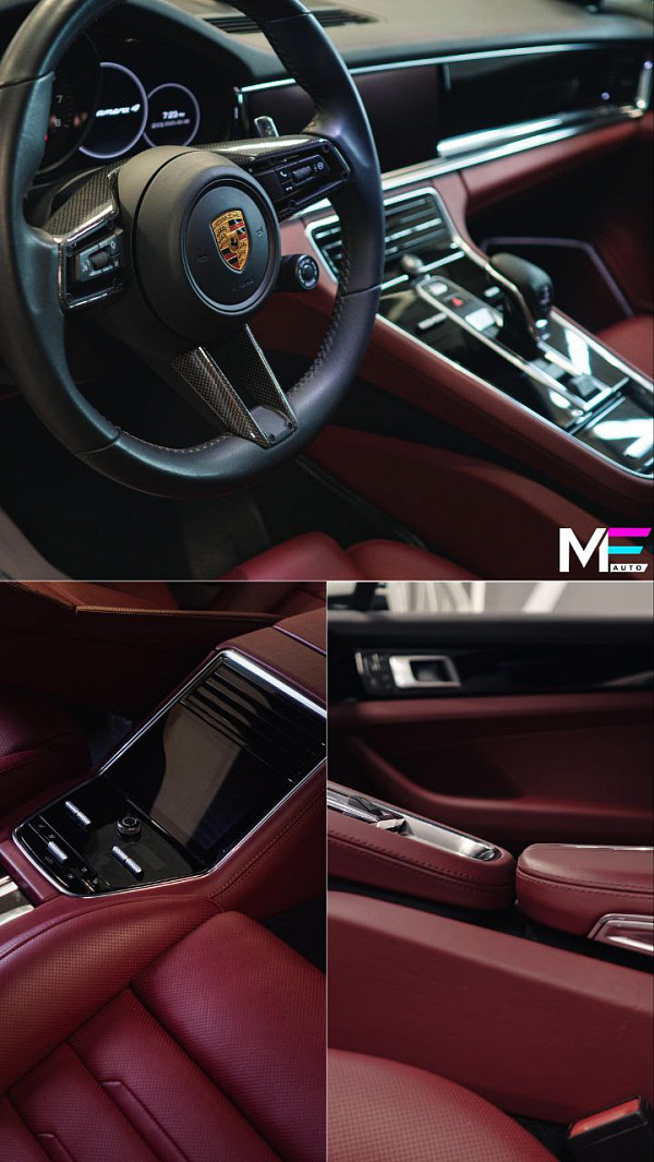 Восстановление кожаного салона и комплексная химчистка Porsche Panamera G2