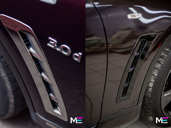 Комплексное обновление Infiniti QX70 с антихромом и полировкой