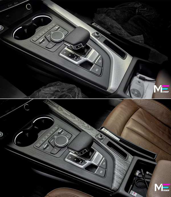 Аквапечать под гладкое серое дерево для Audi A4