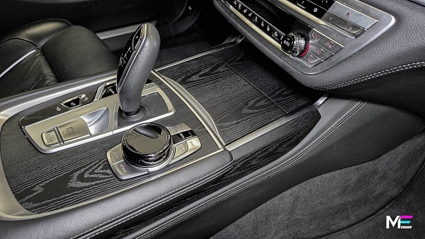 Чёрное матовое дерево с открытой порой для BMW 7