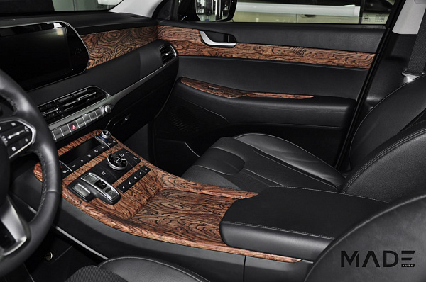 Аквапринт коричневое брашированное дерево для Hyundai Palisade