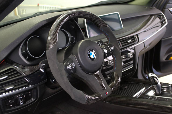 Анатомический руль с подогревом, карбоном и Алькантарой для BMW 3 F30